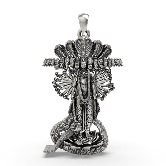 Divine Lord Vishnu 925 Silver Pendant