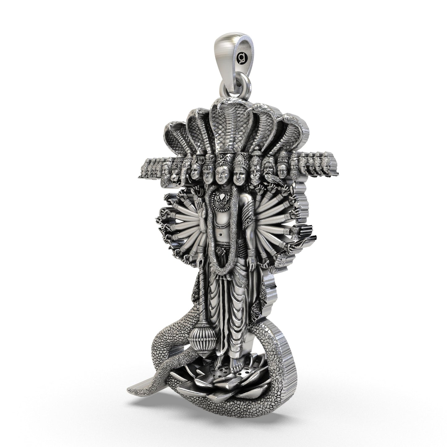 Divine Lord Vishnu 925 Silver Pendant