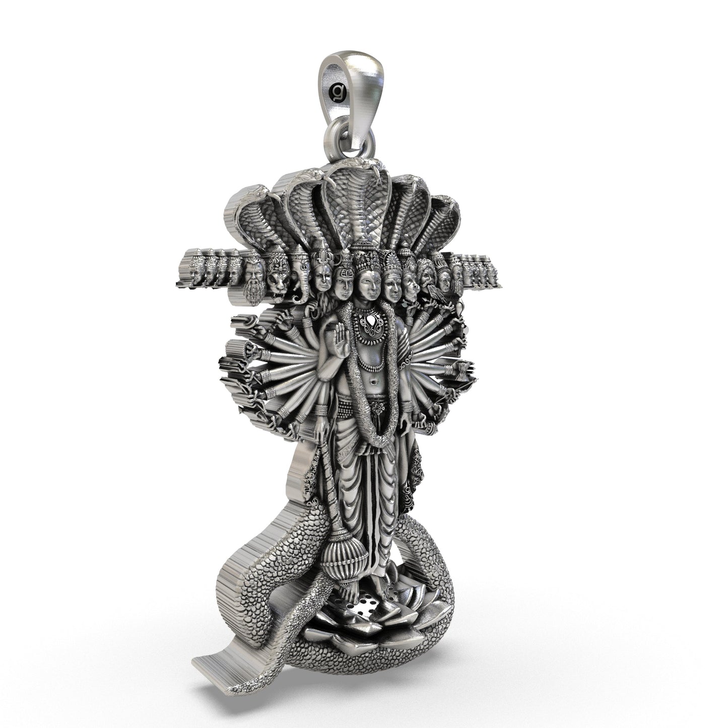 Divine Lord Vishnu 925 Silver Pendant