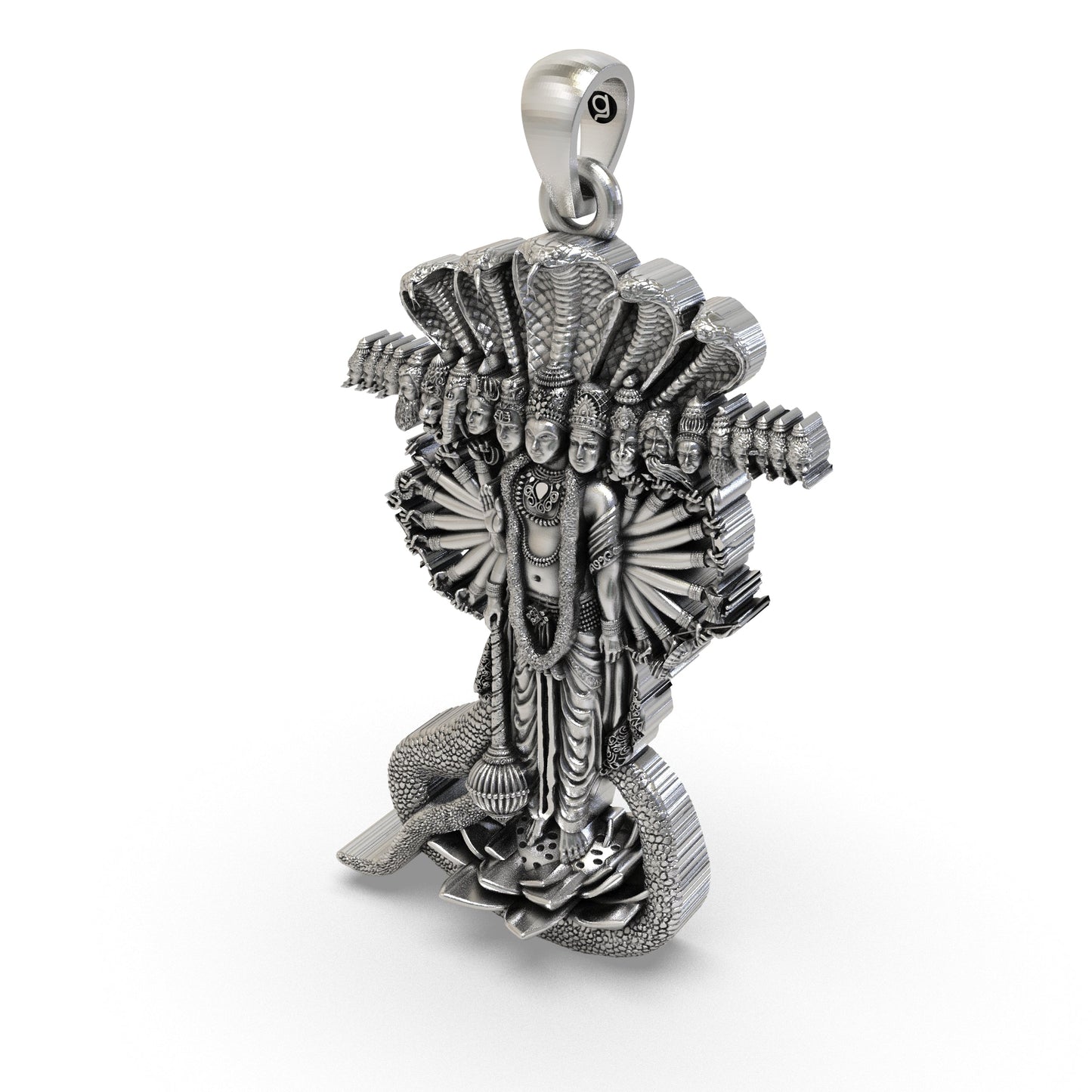 Divine Lord Vishnu 925 Silver Pendant