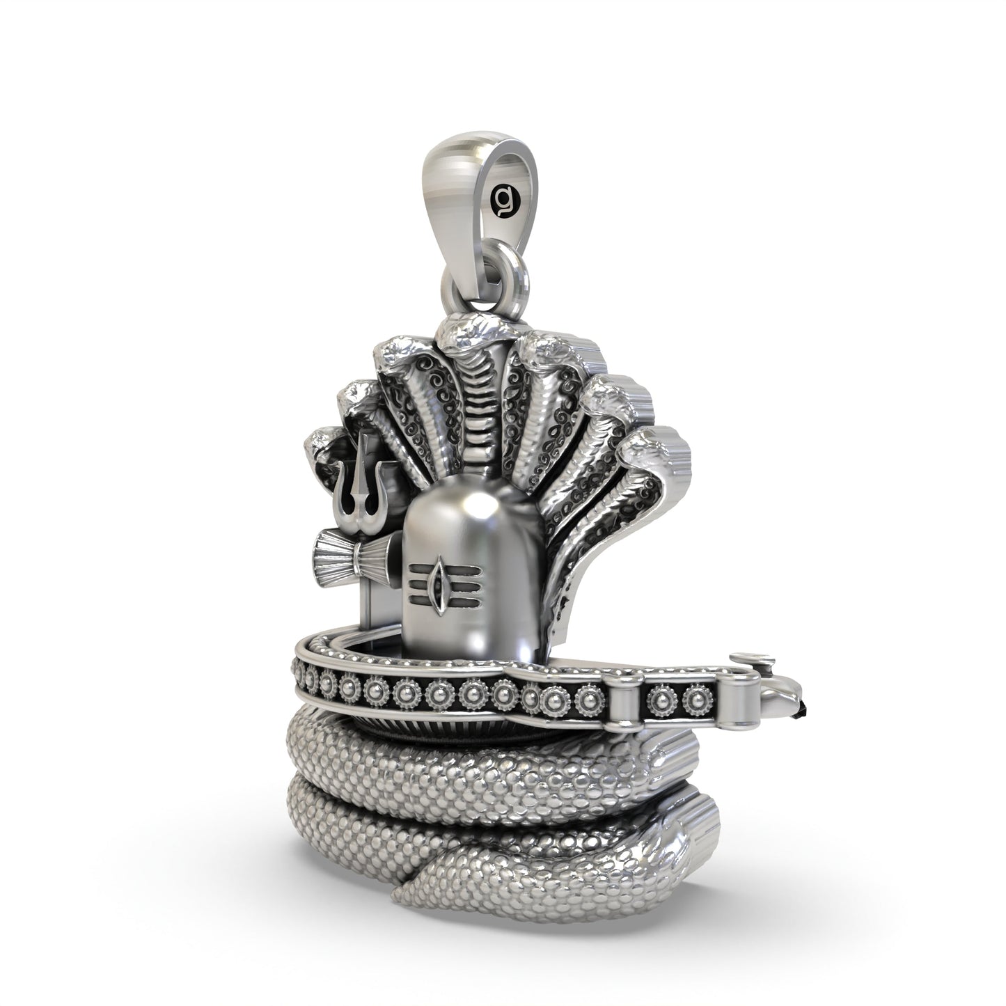 925 Silver Shiva Lingam with Snake Pendant – Mahadev Symbol of Energy & Devotional Protection