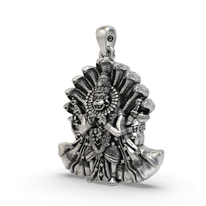 Divine Narasimha Bhagwan 925 Silver Pendant