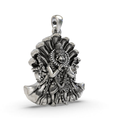 Divine Narasimha Bhagwan 925 Silver Pendant