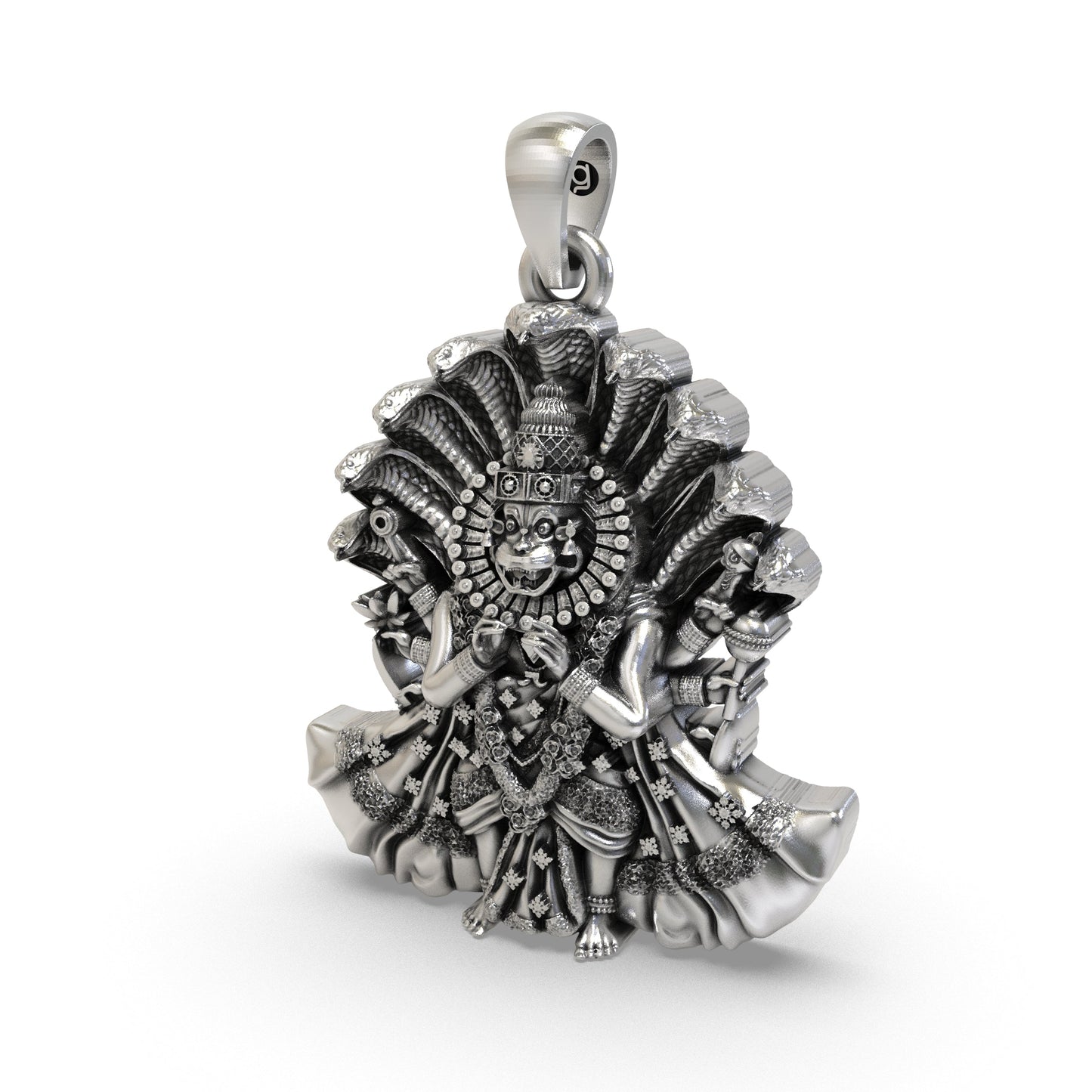 Divine Narasimha Bhagwan 925 Silver Pendant