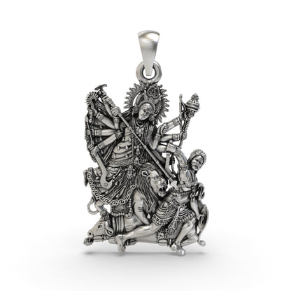 Divine Durga Maa 925 Silver Pendant