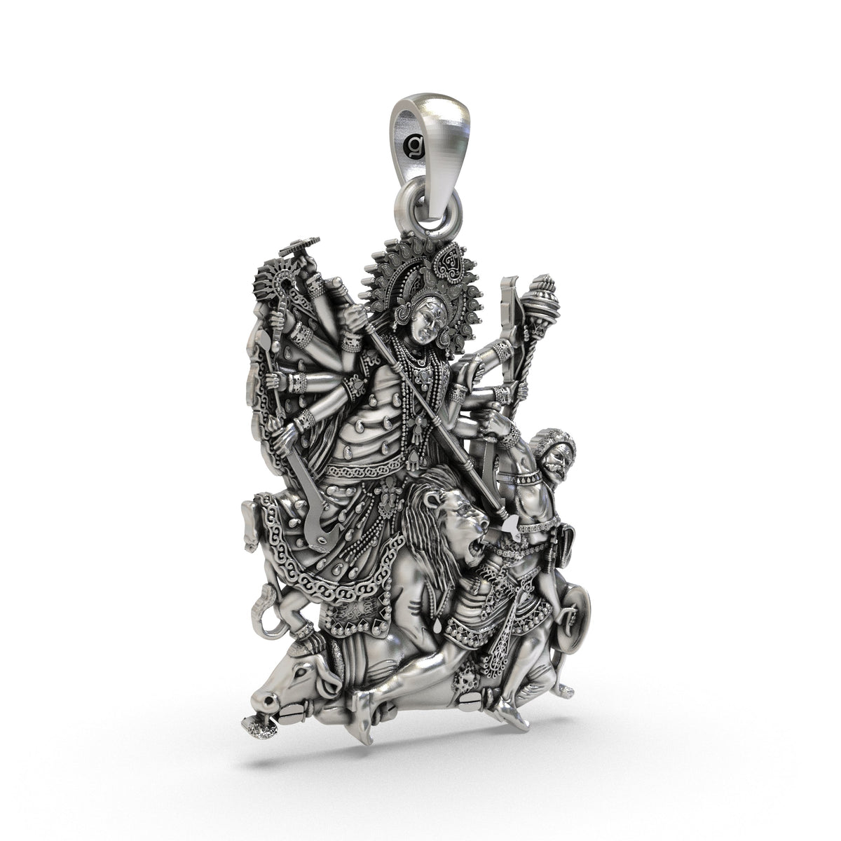 Divine Durga Maa 925 Silver Pendant