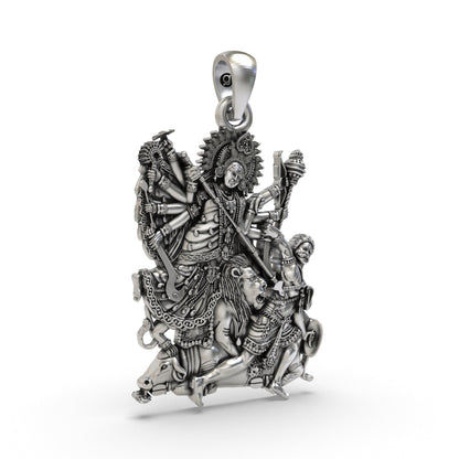 Divine Durga Maa 925 Silver Pendant