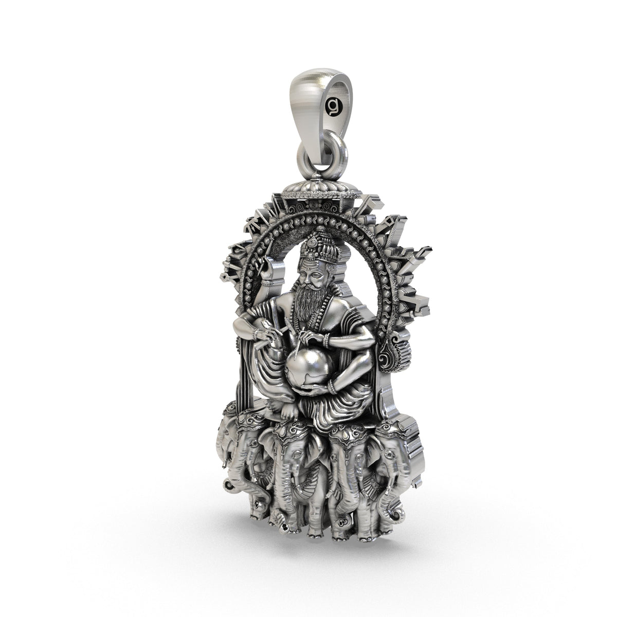 Divine Vishvakarma 925 Silver Pendant