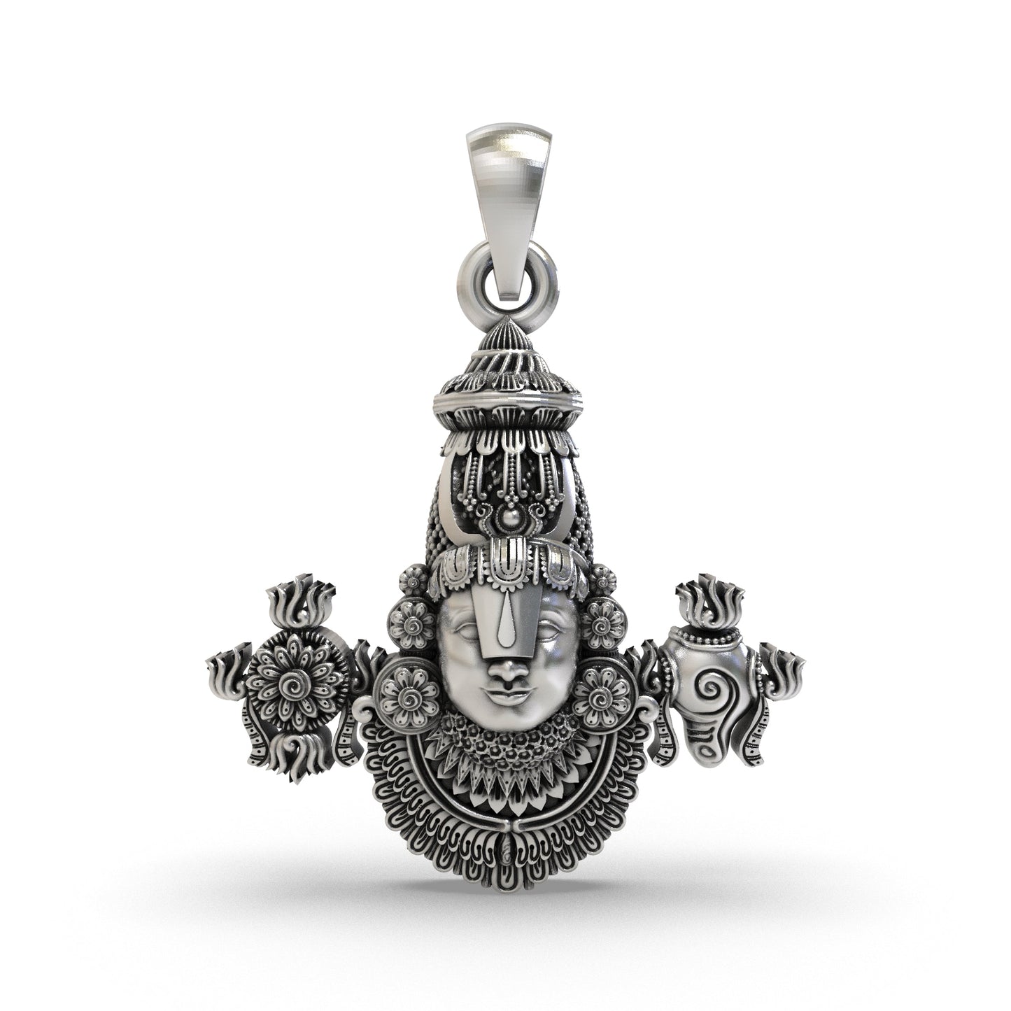 Tirupati Balaji 925 Silver Pendant