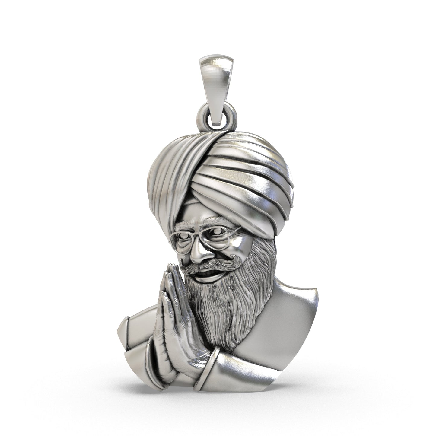 925 Silver Baba Gurinder Singh Ji Spiritual Blessings Pendant