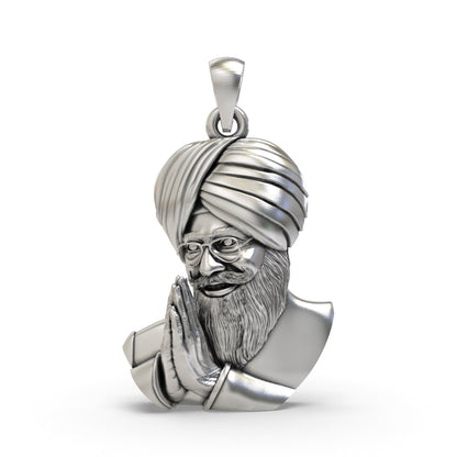 925 Silver Baba Gurinder Singh Ji Spiritual Blessings Pendant