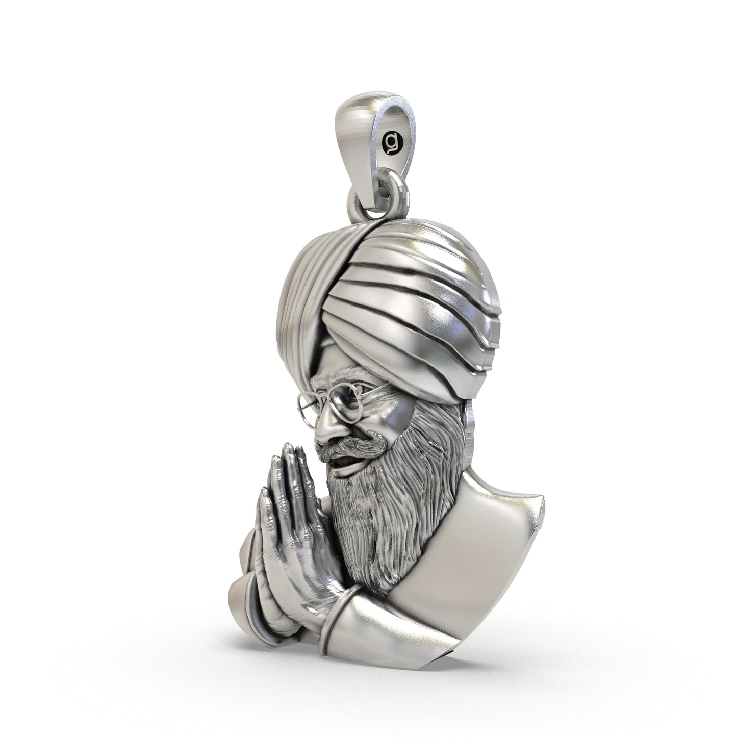 925 Silver Baba Gurinder Singh Ji Spiritual Blessings Pendant