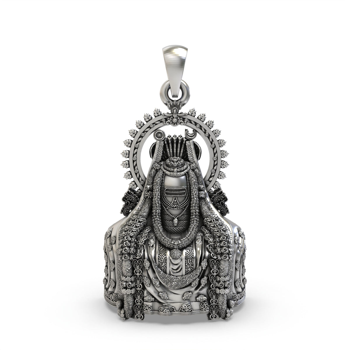 925 Silver Arunachala Shiva Lingam Pendant – Sacred Lord Shiva Symbol | Tiruvannamalai Devotional Jewelry