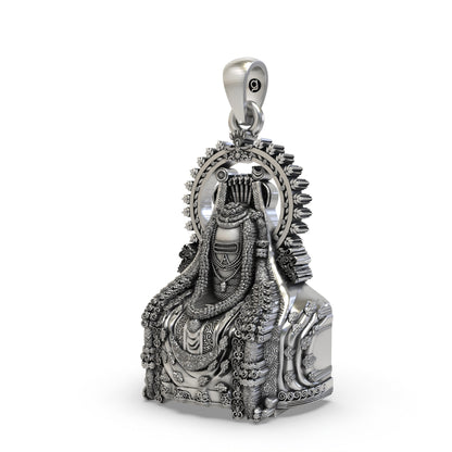 925 Silver Arunachala Shiva Lingam Pendant – Sacred Lord Shiva Symbol | Tiruvannamalai Devotional Jewelry