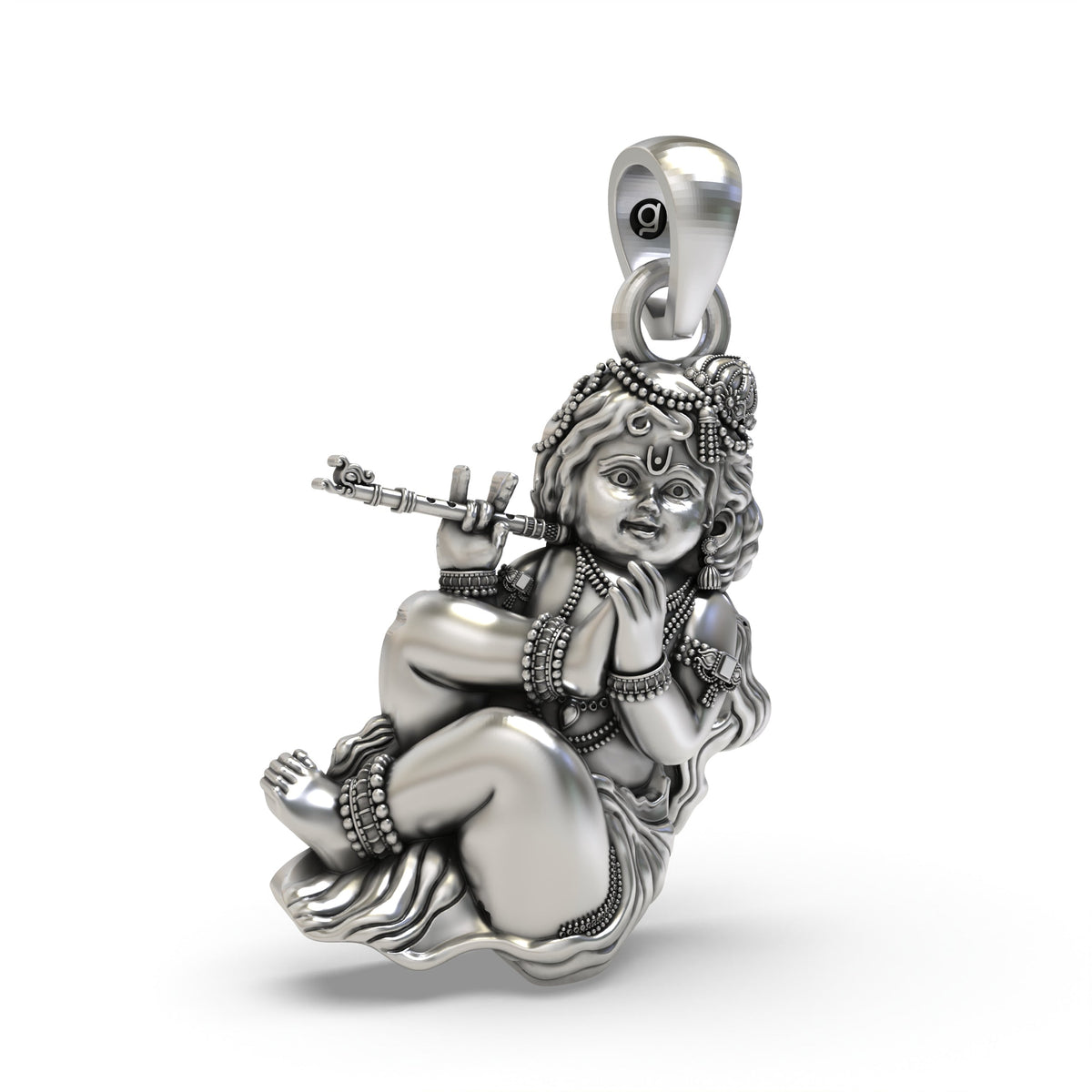 925 Silver Bal Gopal Pendant – Baby Krishna Devotional Jewelry | Laddu Gopal Spiritual Locket