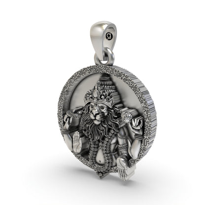 925 Silver Narasimha Pendant – Lord Vishnu's Lion-Man Avatar | Divine Protection & Devotional Jewelry