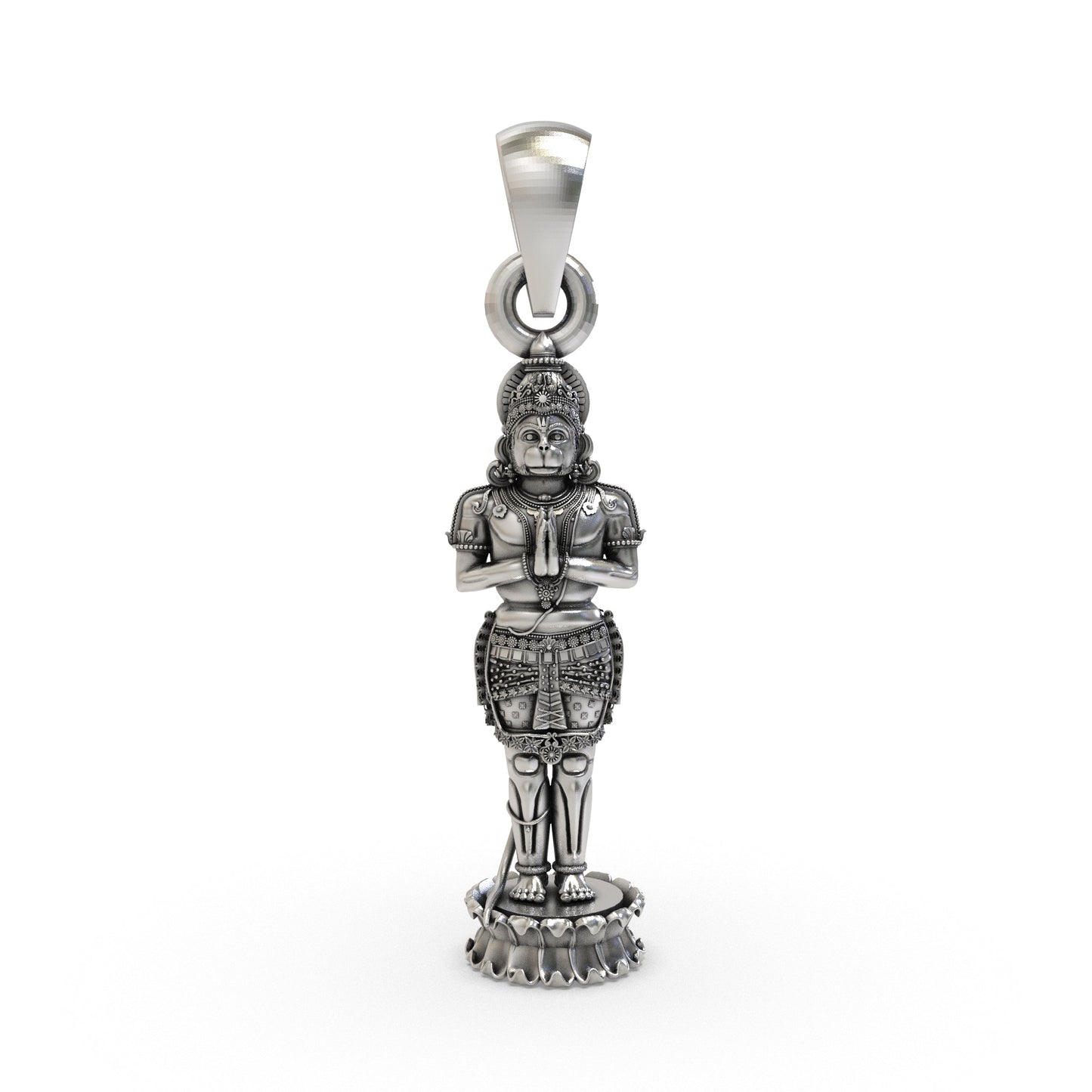 925 Silver Hanumanji Pendant – Lord Hanuman | Divine Strength & Protection Spiritual Jewelry