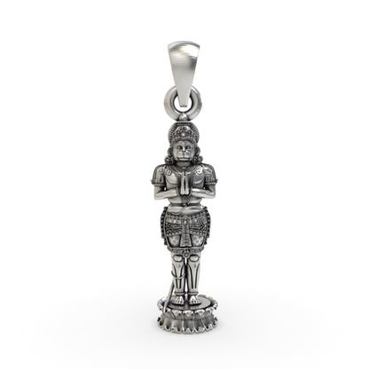 925 Silver Hanumanji Pendant – Lord Hanuman | Divine Strength & Protection Spiritual Jewelry