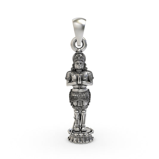 925 Silver Hanumanji Pendant – Lord Hanuman | Divine Strength & Protection Spiritual Jewelry