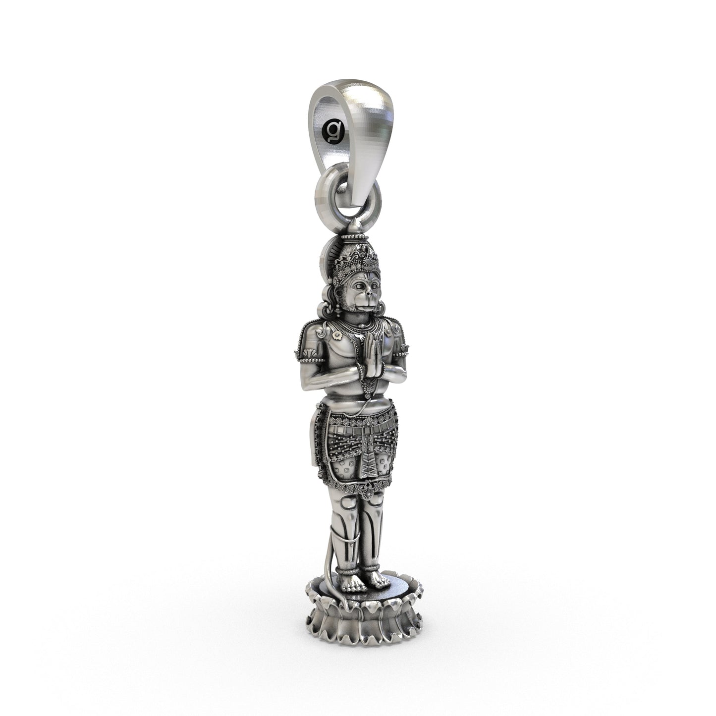 925 Silver Hanumanji Pendant – Lord Hanuman | Divine Strength & Protection Spiritual Jewelry
