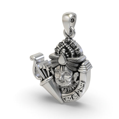 925 Silver Khatu Shyam Ji Pendant – Shyam Baba | Indian Devotional Sterling Silver Jewelry