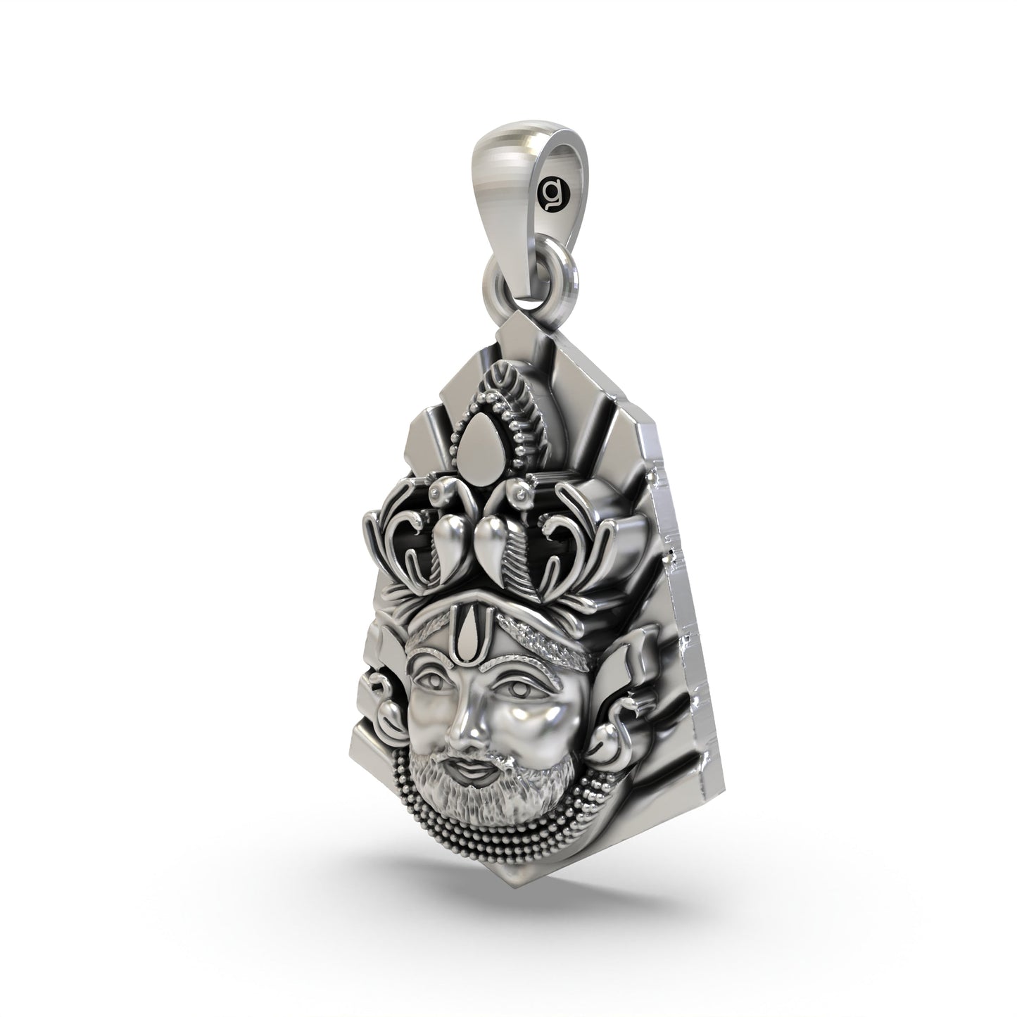 925 Sterling Silver Shyam Baba Pendant – Khatu Shyam Ji Devotional Jewelry | Gift for Bhakts