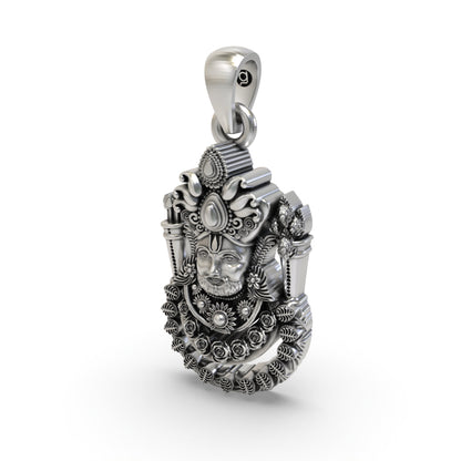 925 Silver Khatu Shyam Ji Pendant | Handcrafted Divine Jewelry | Shukan