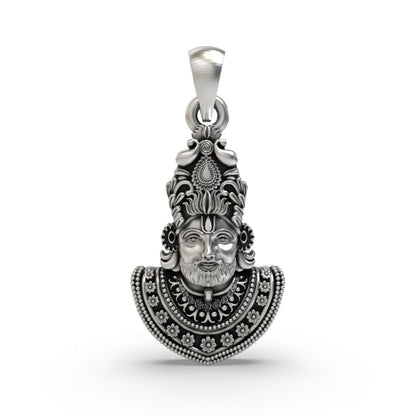 925 Silver Khatu Shyam Pendant – Shyam Baba | Devotional Jewelry for Men & Women