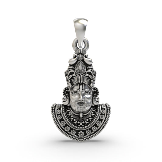 925 Silver Khatu Shyam Pendant – Shyam Baba | Devotional Jewelry for Men & Women