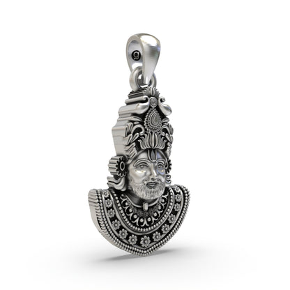 925 Silver Khatu Shyam Pendant – Shyam Baba | Devotional Jewelry for Men & Women