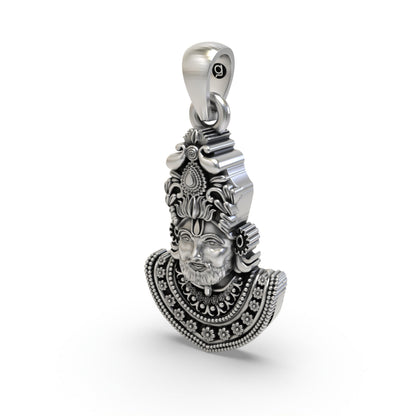 925 Silver Khatu Shyam Pendant – Shyam Baba | Devotional Jewelry for Men & Women