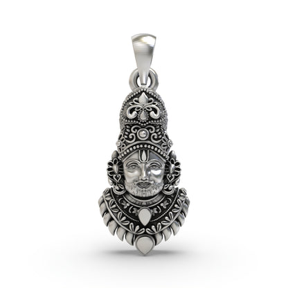 925 Silver Khatu Shyam Ji Pendant – Shyam Baba | Traditional Indian Devotional Jewelry