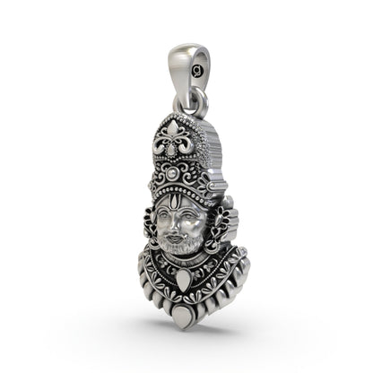 925 Silver Khatu Shyam Ji Pendant – Shyam Baba | Traditional Indian Devotional Jewelry