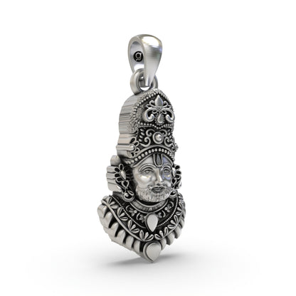 925 Silver Khatu Shyam Ji Pendant – Shyam Baba | Traditional Indian Devotional Jewelry