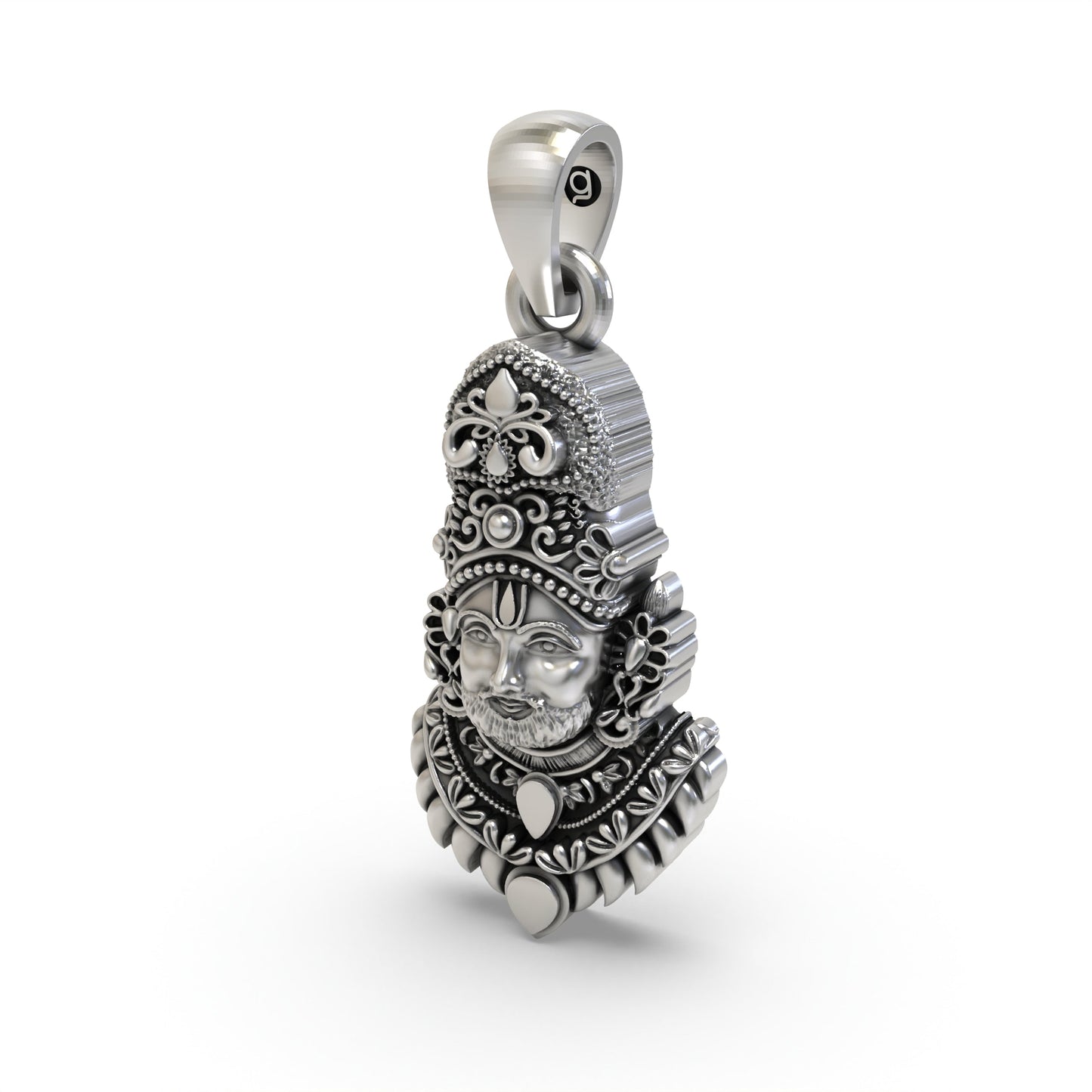 925 Silver Khatu Shyam Ji Pendant – Shyam Baba | Traditional Indian Devotional Jewelry