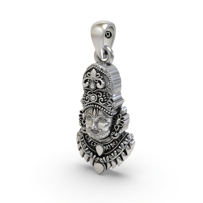925 Silver Khatu Shyam Ji Pendant – Shyam Baba | Traditional Indian Devotional Jewelry