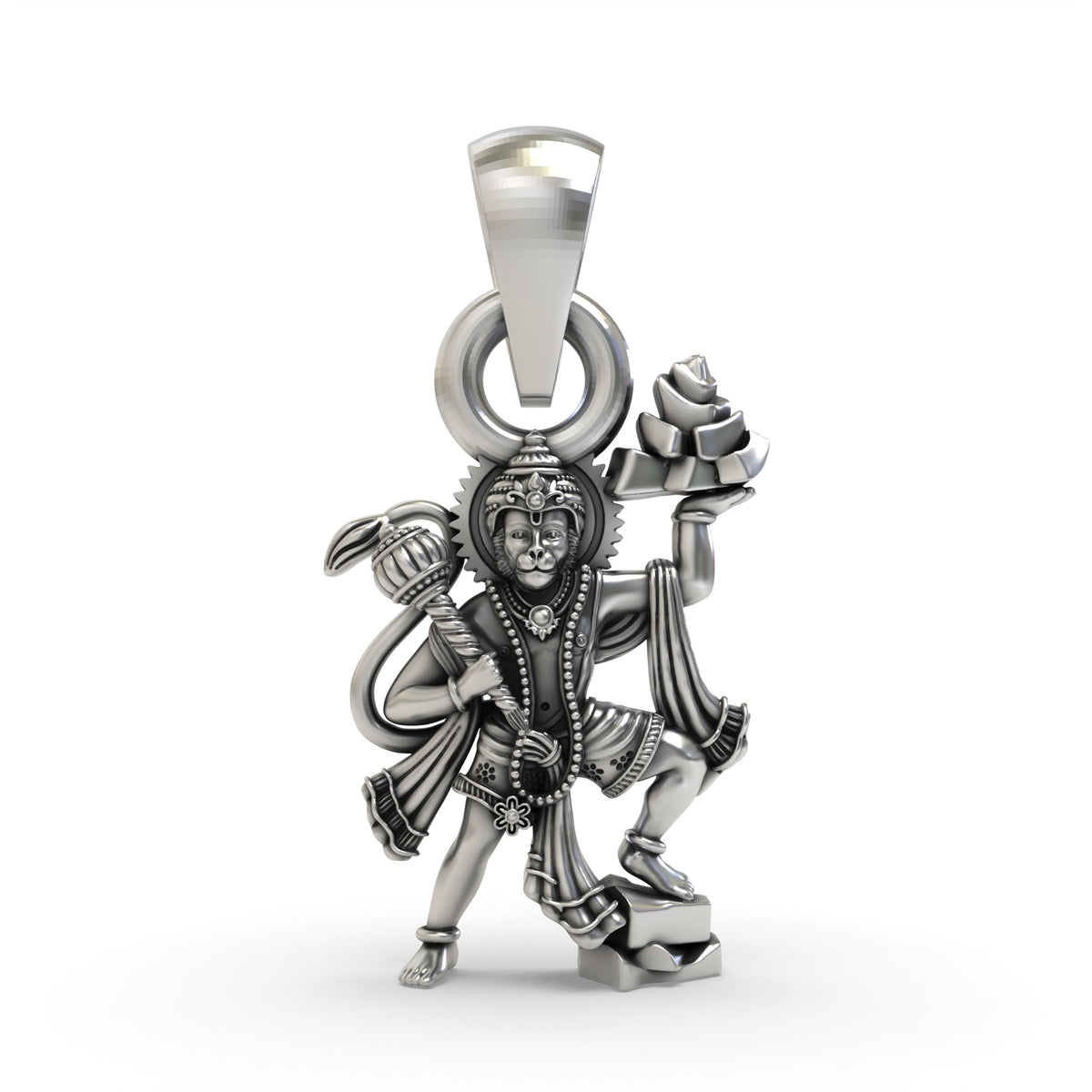 925 Silver Hanumanji Sanjeevani Parvat Pendant | Divine St925 Silver Hanumanji Sanjeevani Parvat Pendant | Divine Strength Jewelry | Shukan Jewellersrength Jewelry | Shukan