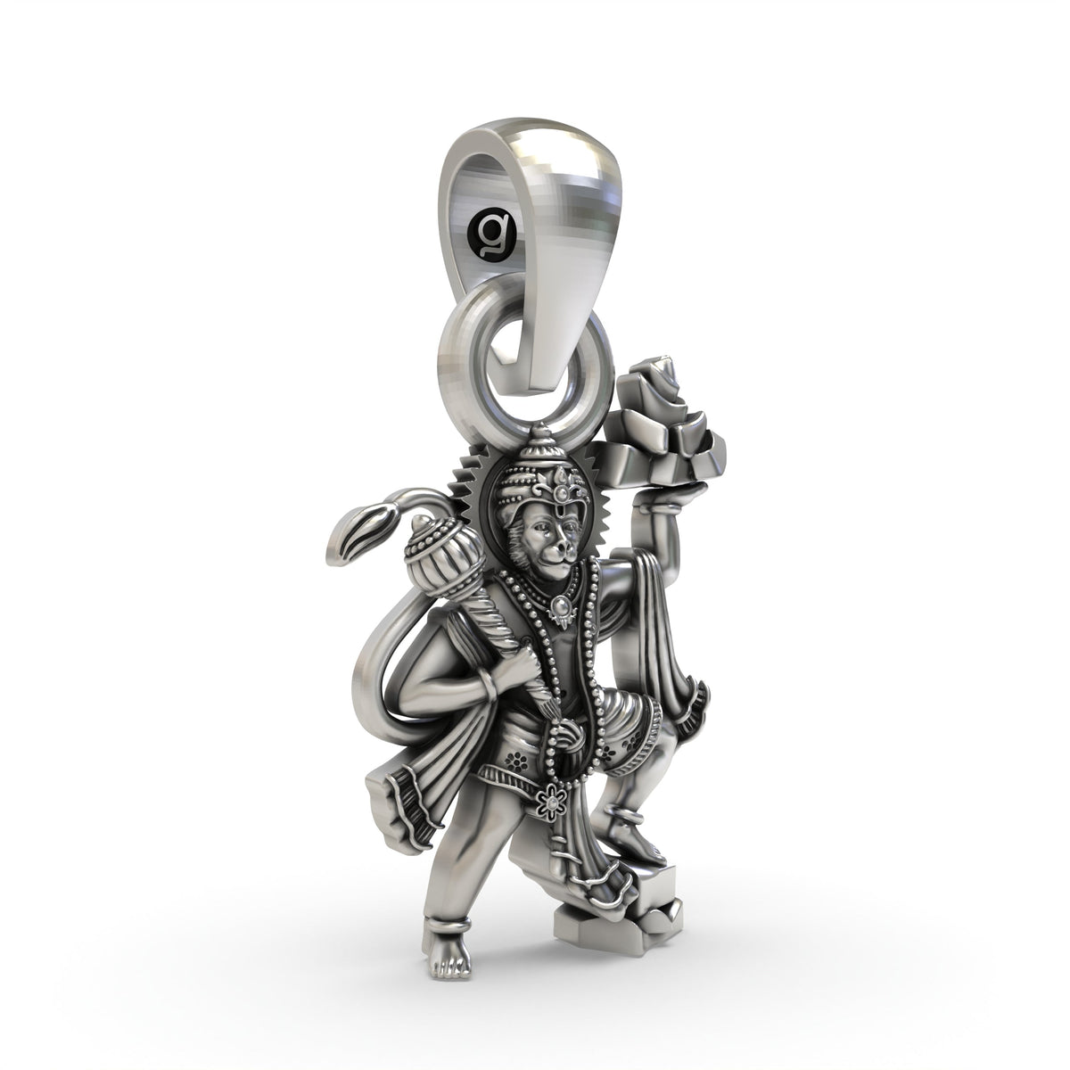 925 Silver Hanumanji Sanjeevani Parvat Pendant | Divine St925 Silver Hanumanji Sanjeevani Parvat Pendant | Divine Strength Jewelry | Shukan Jewellersrength Jewelry | Shukan