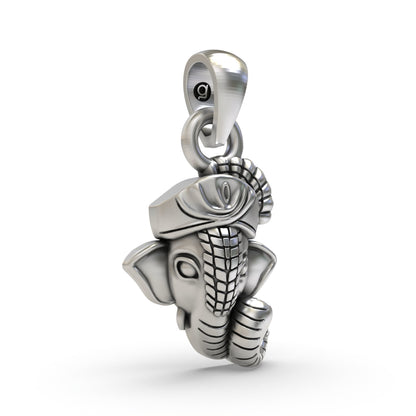 925 Silver Ganesha Face Pendant | Wisdom & Blessings Jewelry