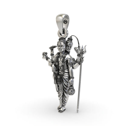925 Silver Guru Dattatreya Pendant | Tridev Spiritual Jewelry