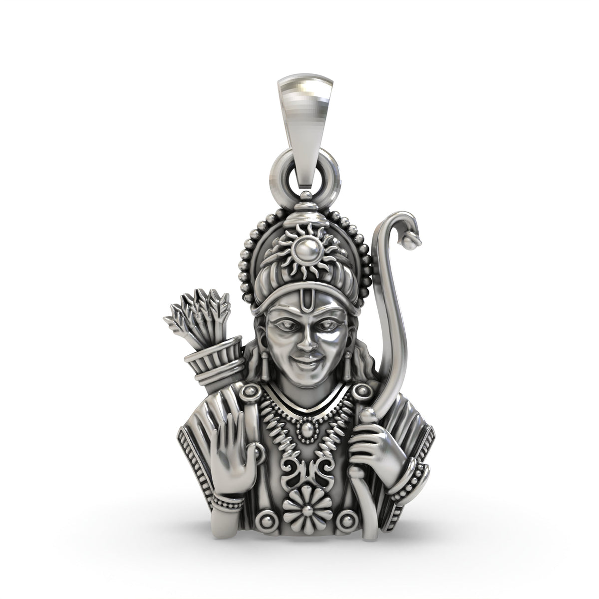 925 Silver Lord Ram Pendant | Shri Ram Devotional Jewelry