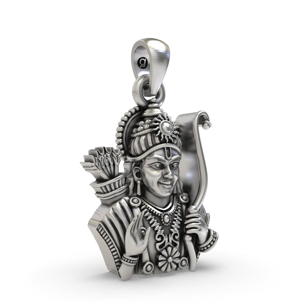 925 Silver Lord Ram Pendant | Shri Ram Devotional Jewelry