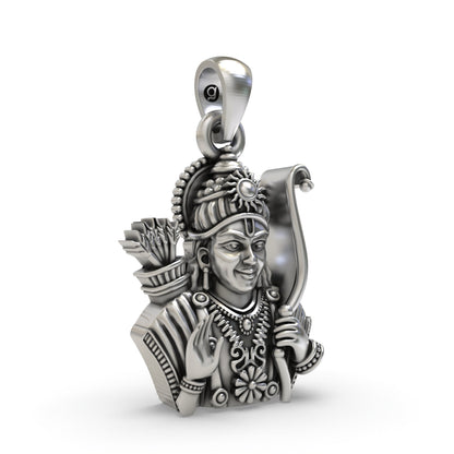 925 Silver Lord Ram Pendant | Shri Ram Devotional Jewelry