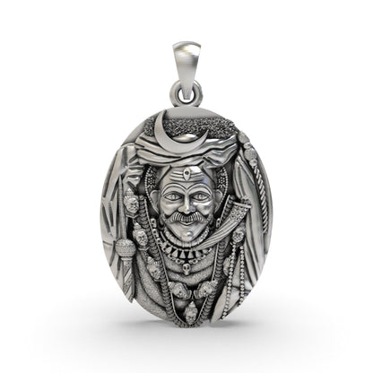925 Silver Kaal Bhairav Pendant – Sacred Shiva Protection Locket