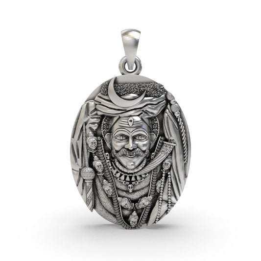 925 Silver Kaal Bhairav Pendant – Sacred Shiva Protection Locket