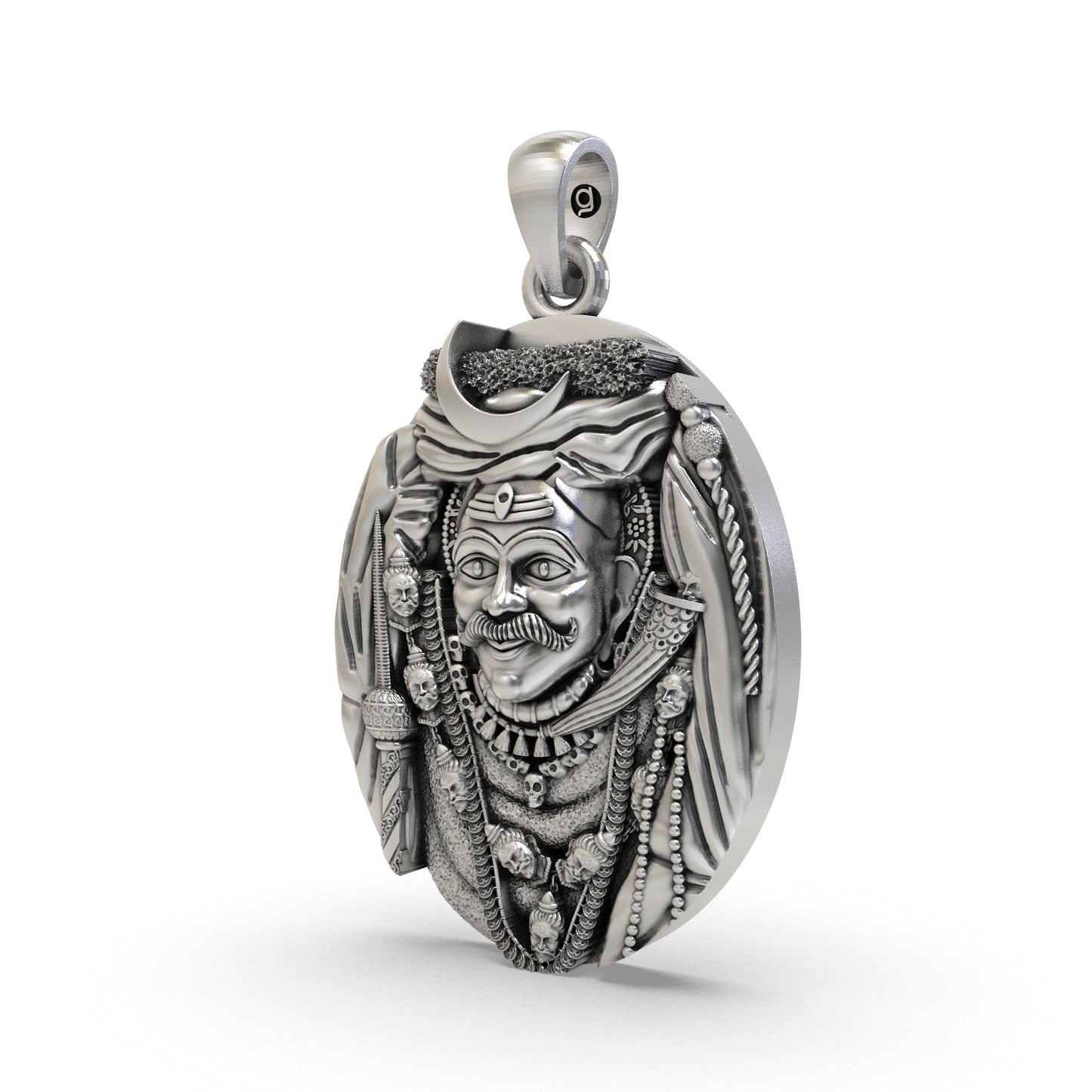 925 Silver Kaal Bhairav Pendant – Sacred Shiva Protection Locket