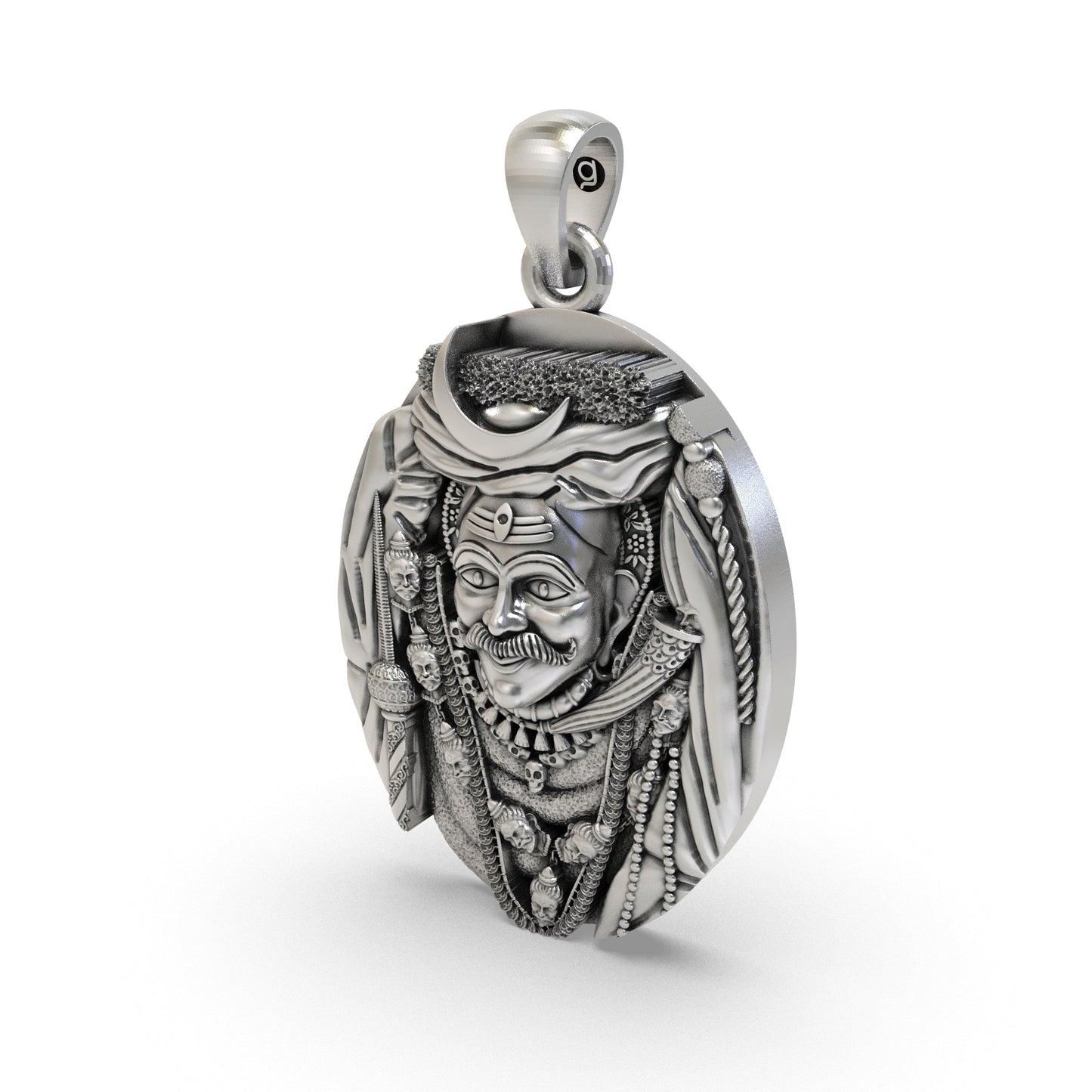 925 Silver Kaal Bhairav Pendant – Sacred Shiva Protection Locket