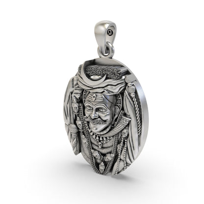 925 Silver Kaal Bhairav Pendant – Sacred Shiva Protection Locket