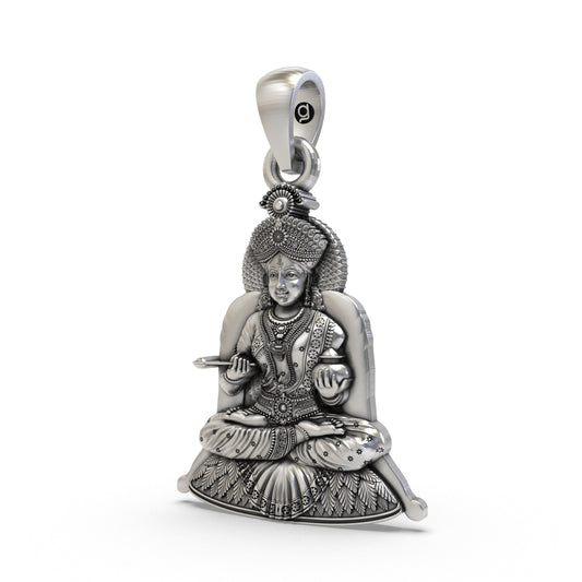 925 Silver Maa Annapurna Devi Pendant – Sacred Nourishment Locket