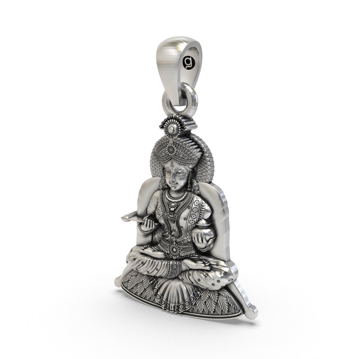 925 Silver Maa Annapurna Devi Pendant – Sacred Nourishment Locket